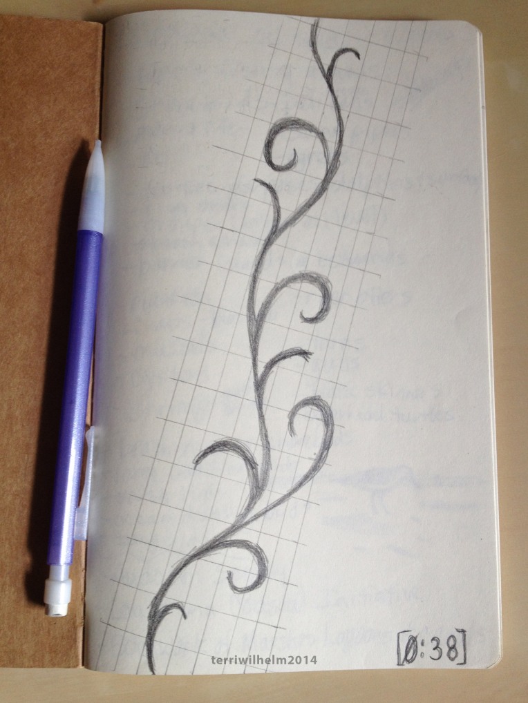 sketchbook swirls on a fret